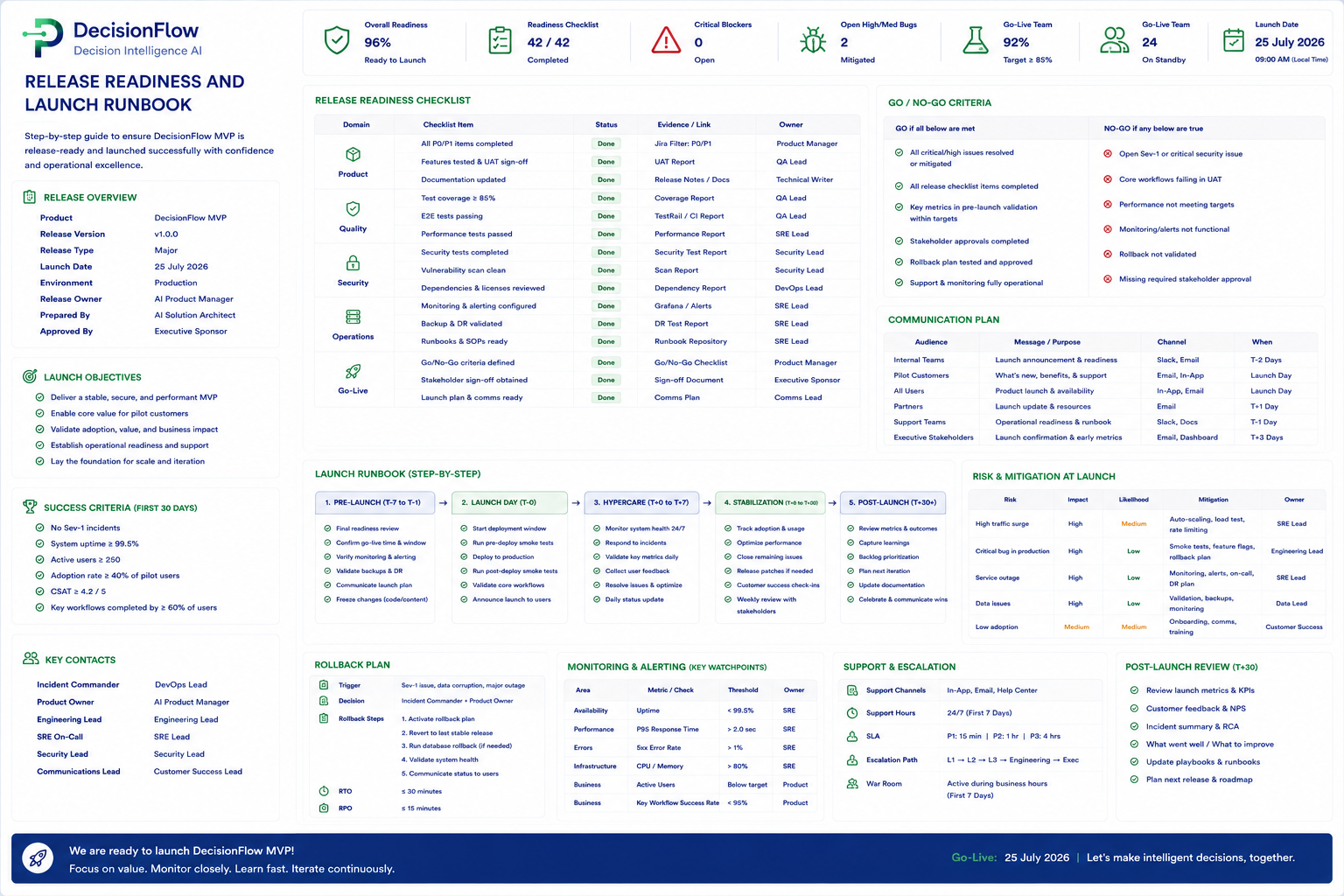 Release Readiness and Launch Runbook preview